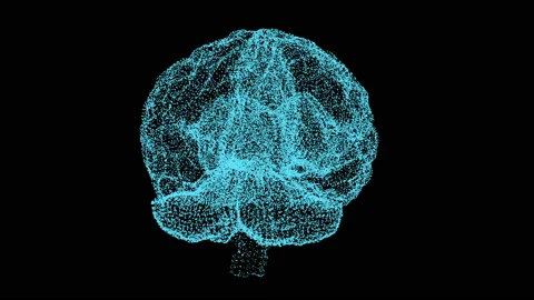 Brain waving. Medical background. Two hemispheres of the brain. Seamless loop. Stock Footage 93698767