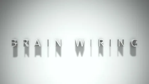 Brain wiring 3D title animation white text on a white background Stock Footage 299426525