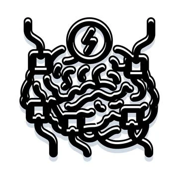 Brain wiring connecting for intelligence and power concept Stock Illustration