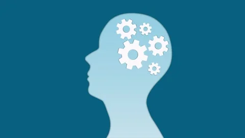 Brain work concept. Abstract loop animation Stock Footage 303164232