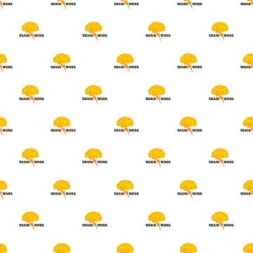 Brain work pattern seamless vector Stockillustratie