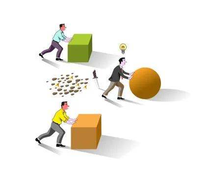 Brain works Stock Illustration