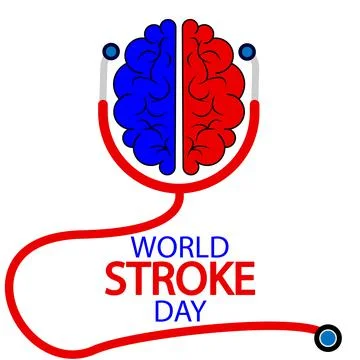 Brain for world stroke day Stock Illustration