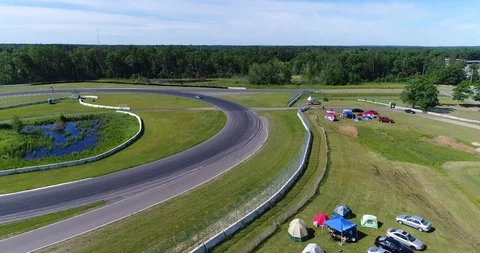 Brainerd Track Auto-Cross Flyover Stock Footage 88562742
