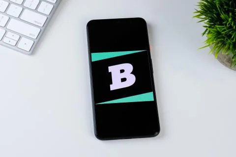 Brainly app logo on a smartphone screen Stock Photos
