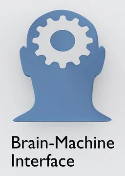 BrainMachine Interface Illustrazione stock