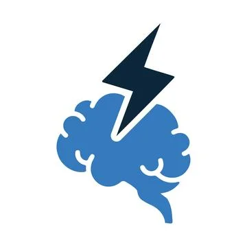 Brainpower, brain icon. Simple editable vector illustration. Stock Illustration
