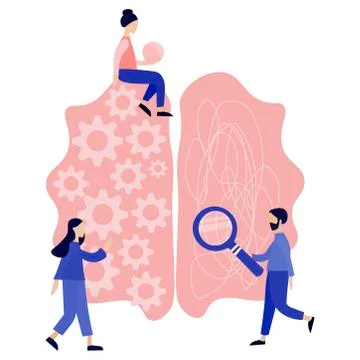 Brains icon on a white background. Vector illustration Stock Illustration