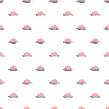 Brains on plates repeating pattern for intelligence Stockillustratie