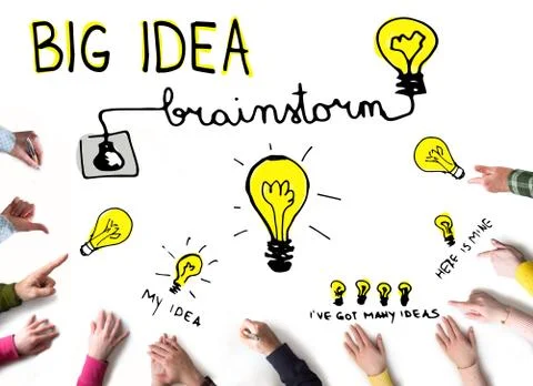 Brainstoriming concept Stock Photos