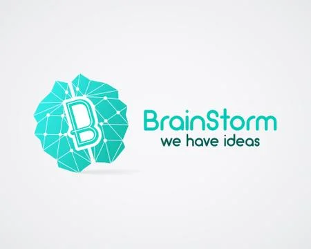 Brainstorm, brain, creation and idea logo template and elements. Solve proble Stock Illustration