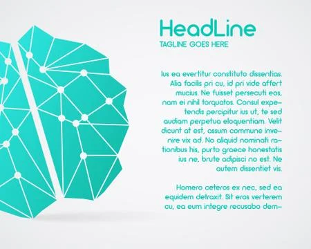 Brainstorm, brain, creation and idea poster template and elements. Brochure d Stock Illustration