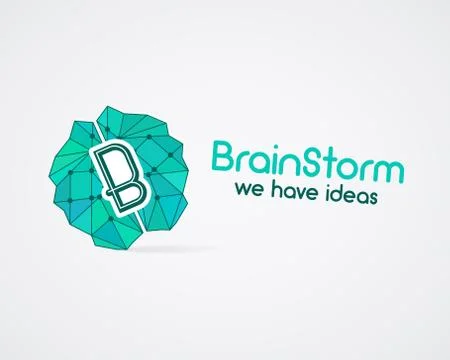 Brainstorm, brain, creation and idea logo template and elements. Solve proble Stock Illustration