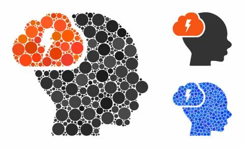 Brainstorm Composition Icon of Circles Stock Illustration