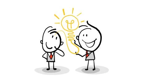 Brainstorm concept. Professionals launching creative project, brainstorming. Illustrazione stock