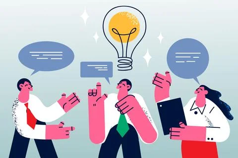 Brainstorm, creative ideas in Business concept Stock Illustration