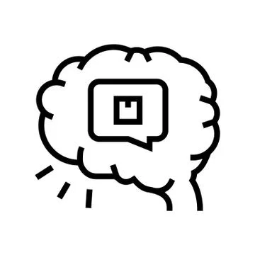 Brainstorm design of box line icon vector illustration 스톡 일러스트