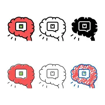 Brainstorm design edition of box color icon vector Illustrazione stock