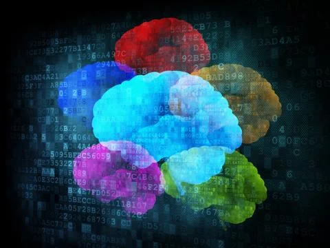 Brainstorm on digital screen Stock Illustration