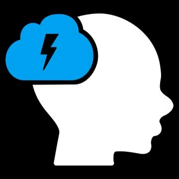 Brainstorm Flat Icon Illustrazione stock