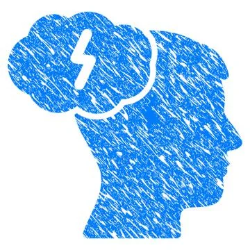 Brainstorm Grunge Icon Illustrazione stock