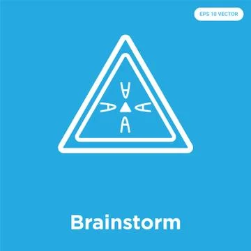 Brainstorm icon isolated on blue background Free Stock Illustration