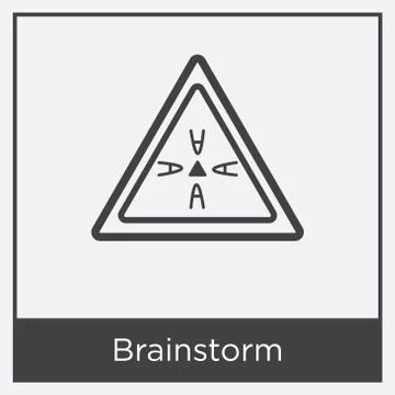 Brainstorm icon isolated on white background Free Stock Illustration