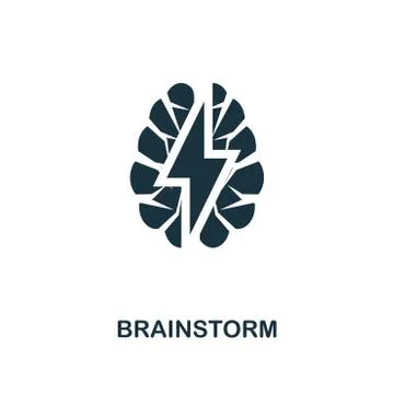 Brainstorm icon. Premium style design from teamwork icon collection. UI and UX Stock Illustration