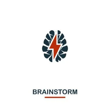 Brainstorm icon. Premium style design from teamwork icon collection. UI and UX Stock Illustration