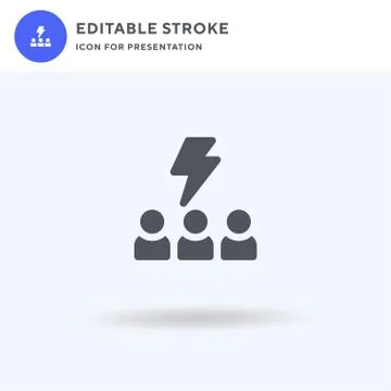 Brainstorm icon vector, filled flat sign, solid pictogram isolated on white Stock Illustration