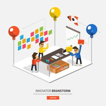 Brainstorm Innovative Stock Illustration