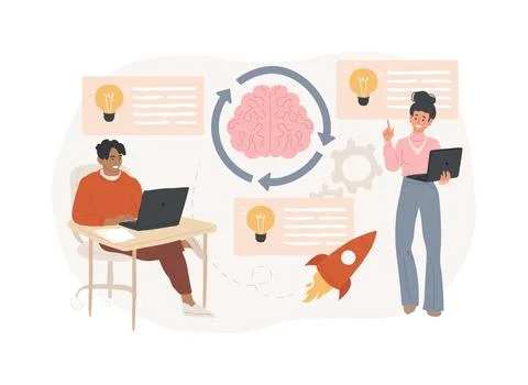 Brainstorm isolated concept vector illustration. Illustrazione stock