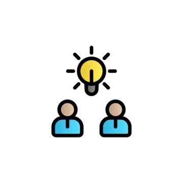 Brainstorm, light, workers color gradient vector icon Stock Illustration