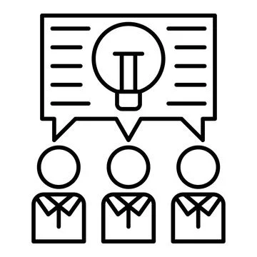 Brainstorm Line Icon Stock Illustration