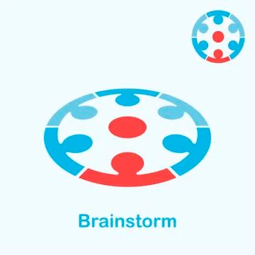 Brainstorm logo concept Ilustración de archivo
