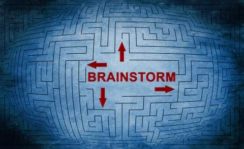 Brainstorm maze concept 写真素材