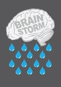 Brainstorm Metaphor Vector Illustration Stock Illustration