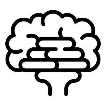 Brainstorm process icon outline vector. Brain logical thinking Illustrazione stock
