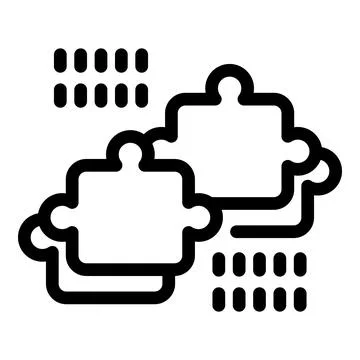 Brainstorm puzzle icon outline vector. Logical maze Stock Illustration
