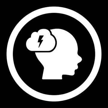 Brainstorm Rounded Vector Icon Illustrazione stock