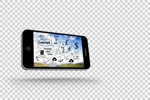 Brainstorm on smartphone screen Stock Illustration