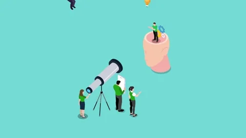 Brainstorm solution with innovation smart technology 3d animation in 4K UHD.. Stock Footage 233962114