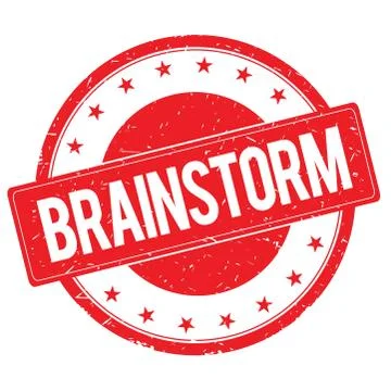 BRAINSTORM stamp sign red Stock Illustration