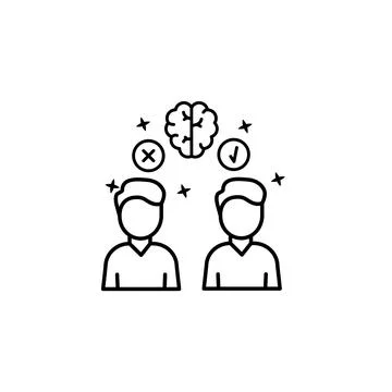Brainstorm teamwork icon. Simple line, outline vector of project management Stock Illustration