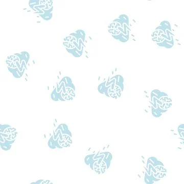 Brainstorm training glyph vector seamless pattern sign Stock Illustration
