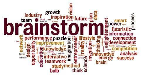 Brainstorm word cloud 스톡 일러스트