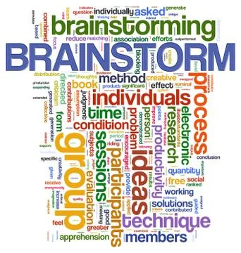 Brainstorm  word tags Stock Illustration