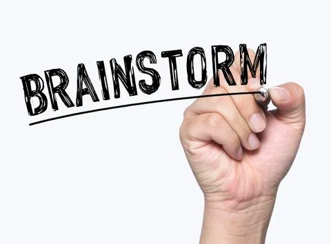 Brainstorm written by hand Stock Photos
