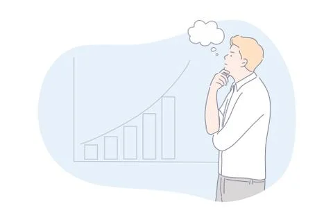 Brainstorming, analysis, business concept Illustrazione stock