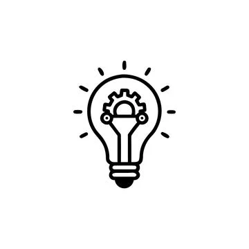 Brainstorming and Idea Generation Icons Stock Illustration